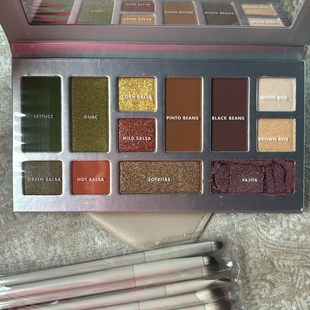 Brand New Elf x Chipotle Mexican Eyeshadow Palette & 10-Piece Brush Set w/ Pouch